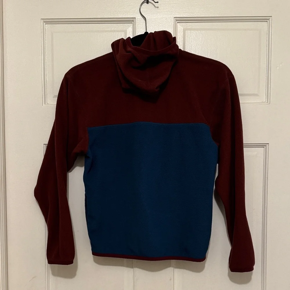 Patagonia Kids’ Micro d Snap-t Fleece Jacket - burgundy & navy - Picture 3 of 11